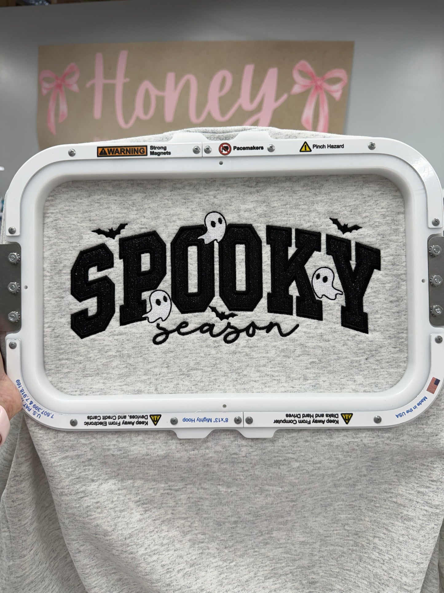 Spooky Season Applique Embroidered Sweatshirt