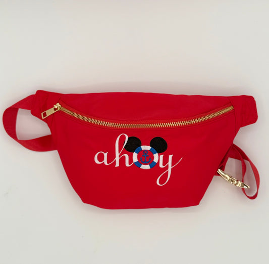 Ahoy Large Embroidered Fanny Pack