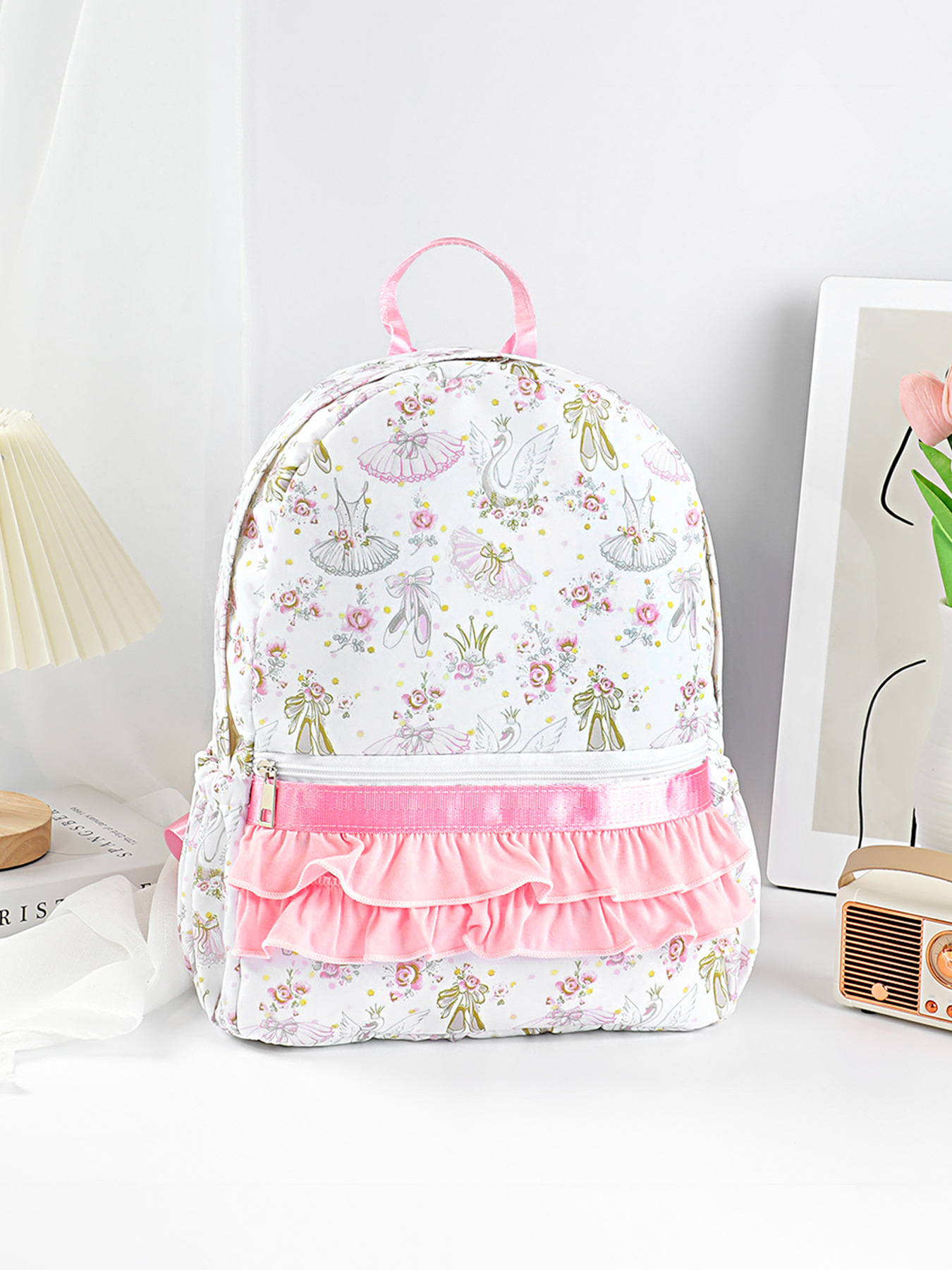 Personalized Ruffle Backpack - Embroidered with Name or Initials