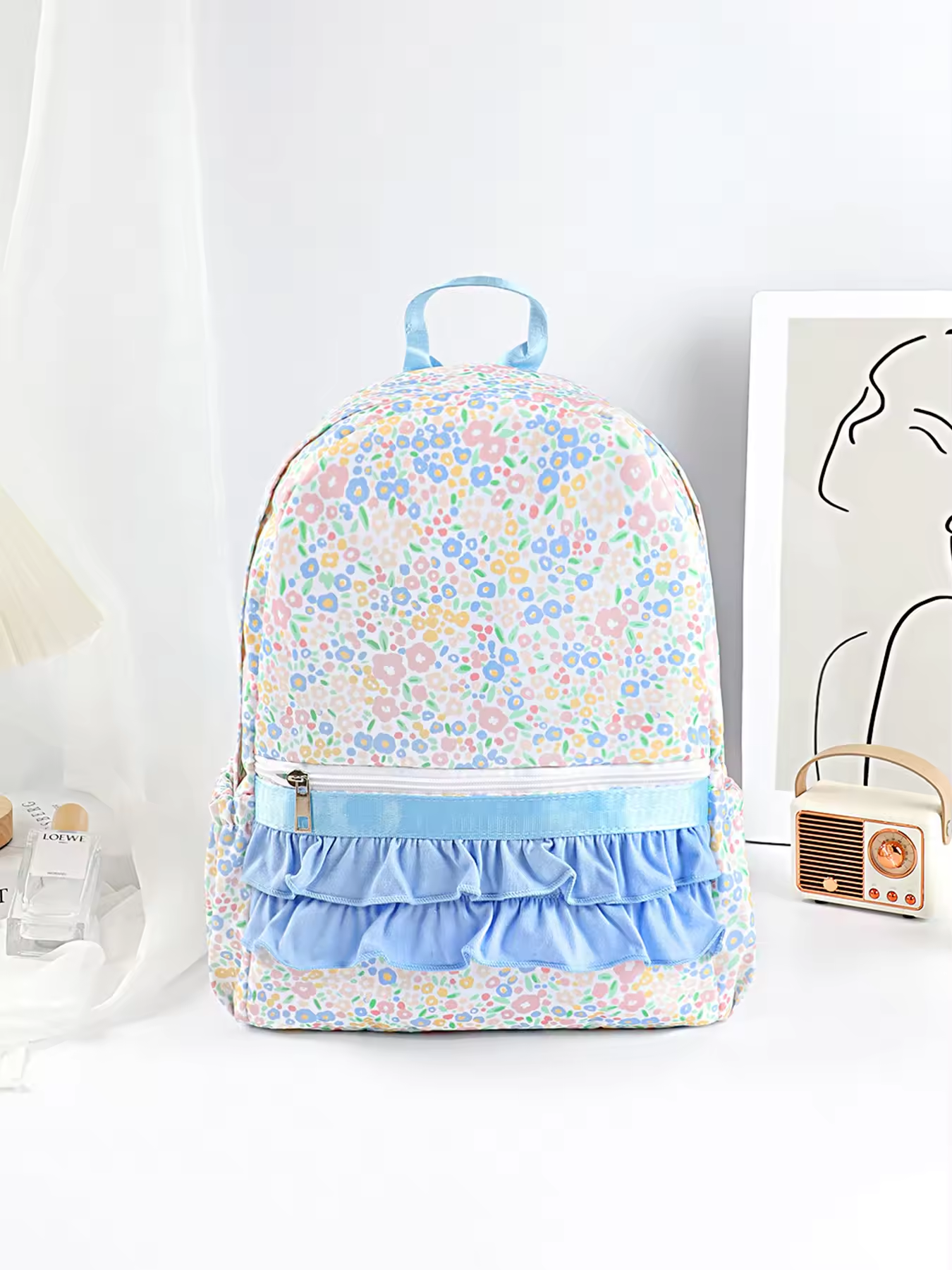 Personalized Ruffle Backpack - Embroidered with Name or Initials