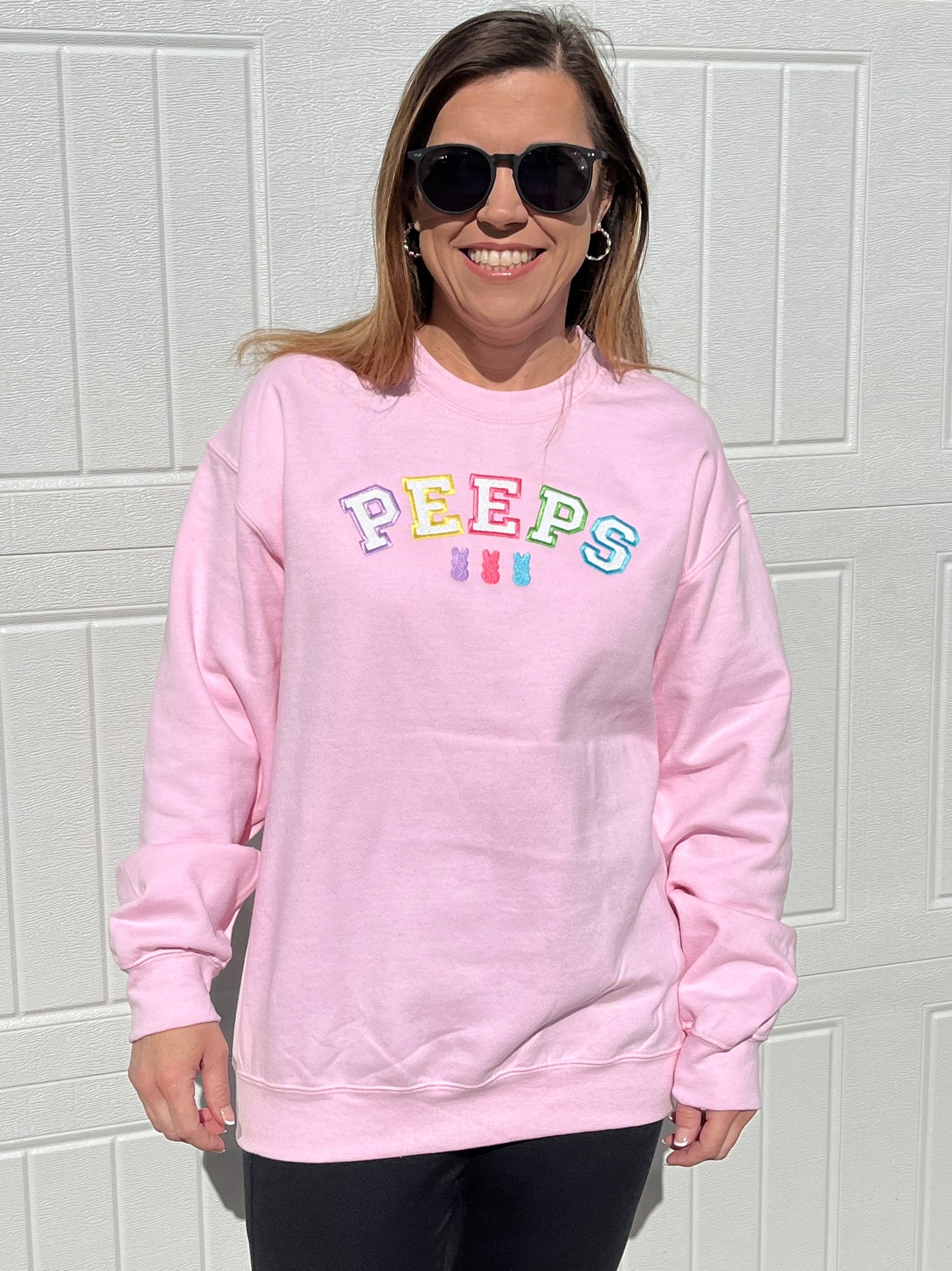 PEEPS Embroidered Applique Crewneck Sweatshirt