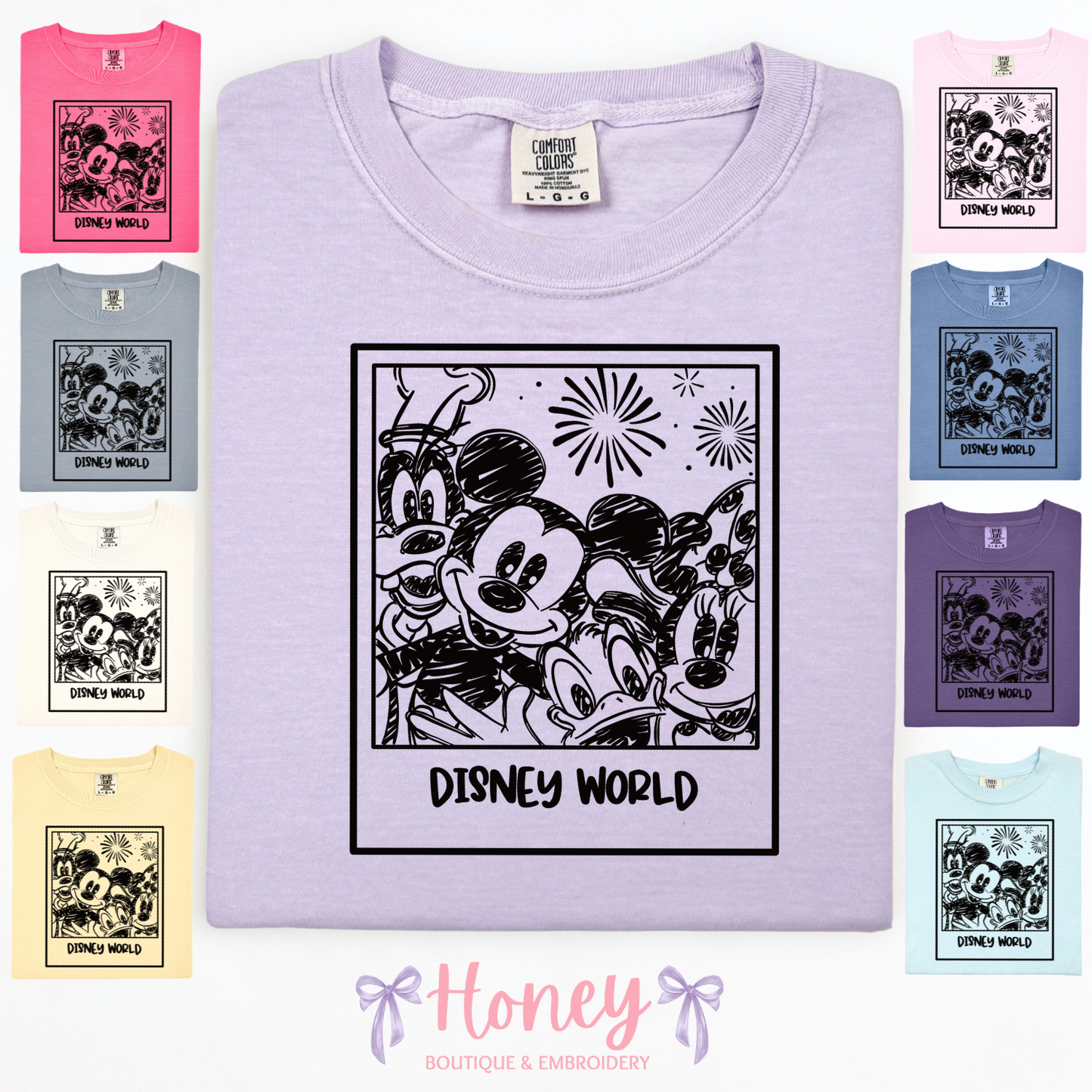 Character Selfie Polaroid Comfort Colors Shirt