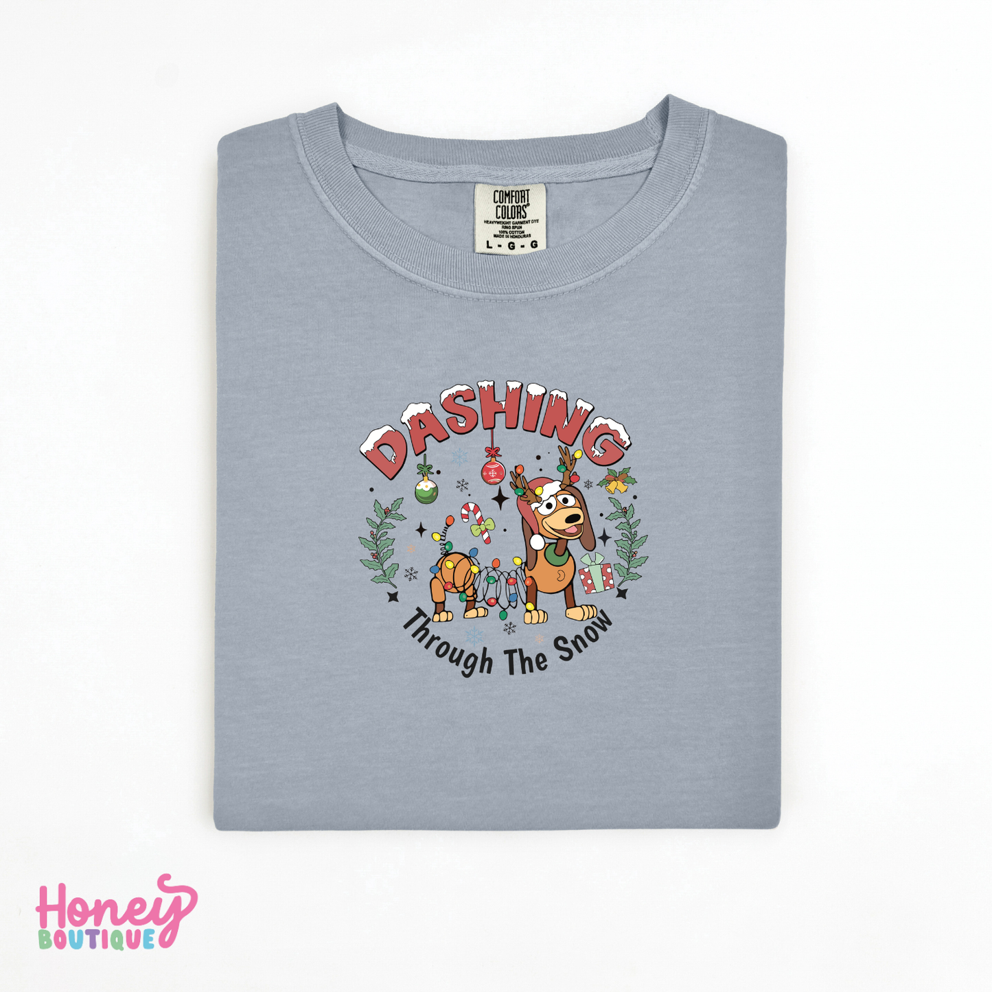 Slinky - Dashing Through the Snow Comfort Colors Shirt