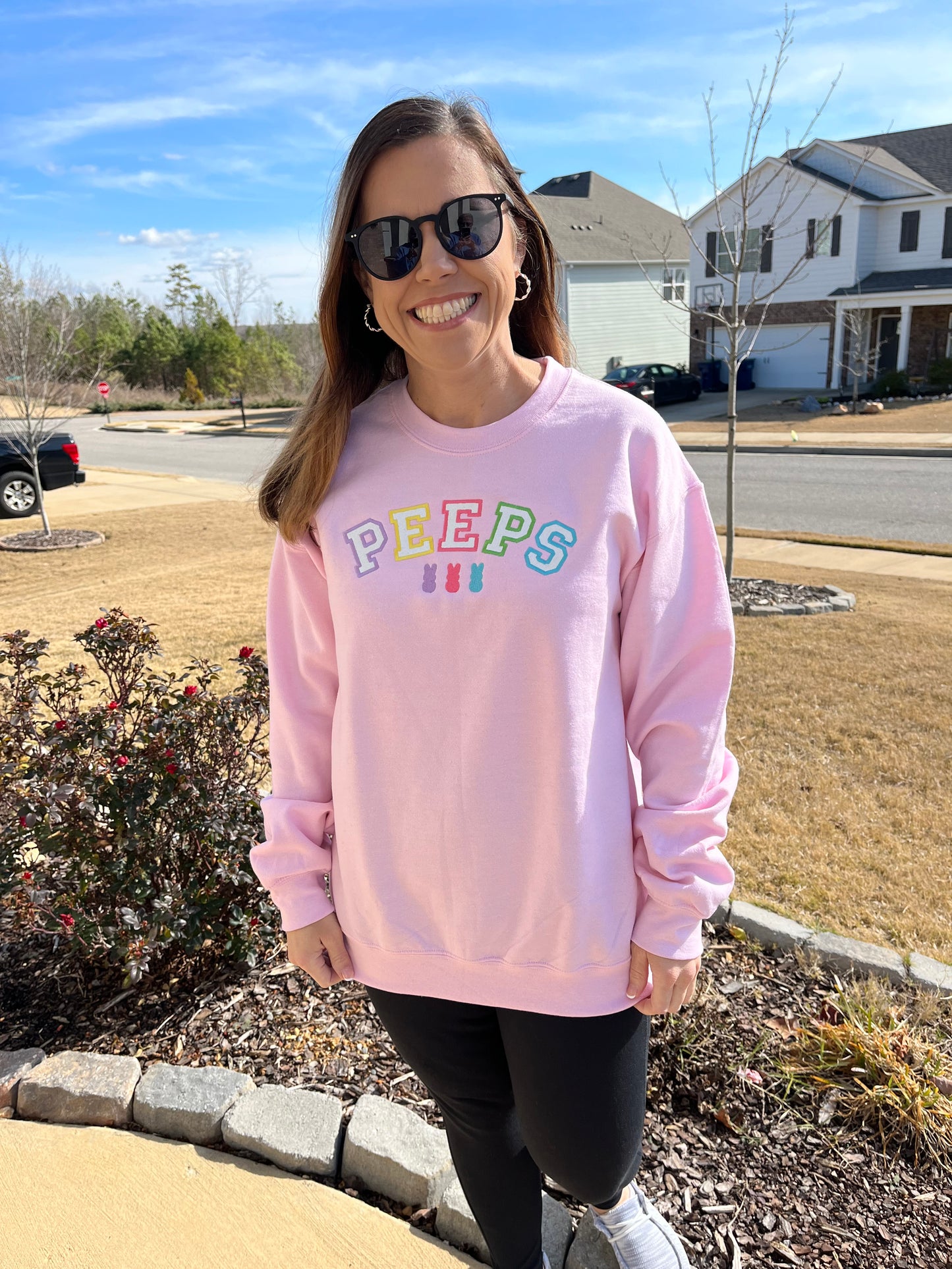 PEEPS Embroidered Applique Crewneck Sweatshirt