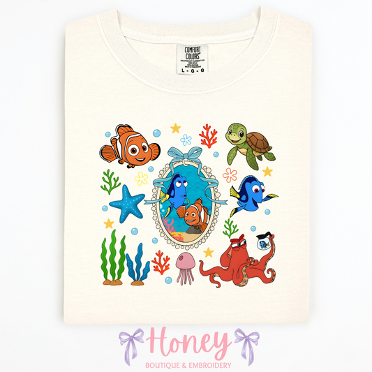 Fish Friends Collage - T-Shirt or Sweatshirt