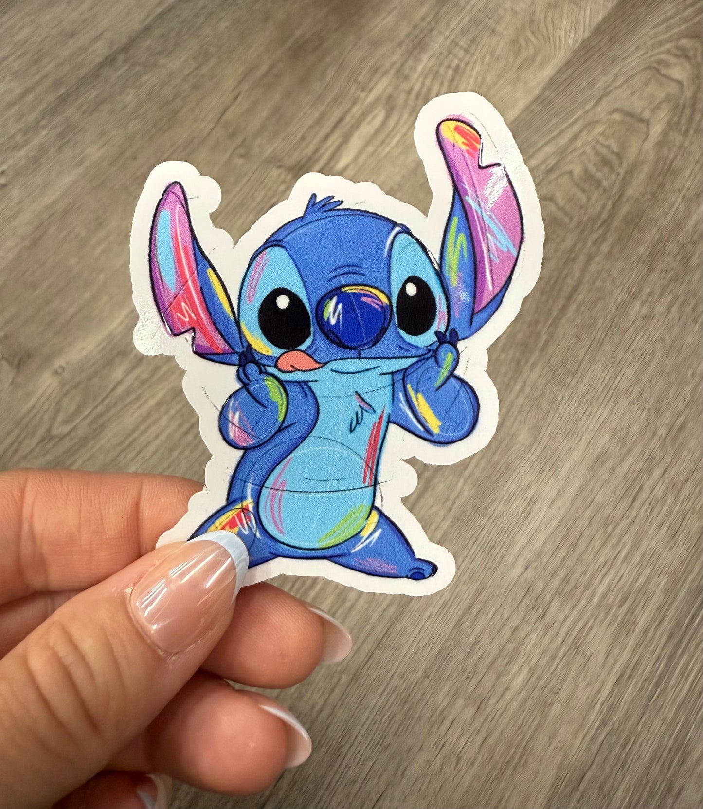 Blue Alien Sketch Sticker