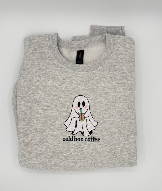 Cold Boo Coffee Embroidered Sweatshirt