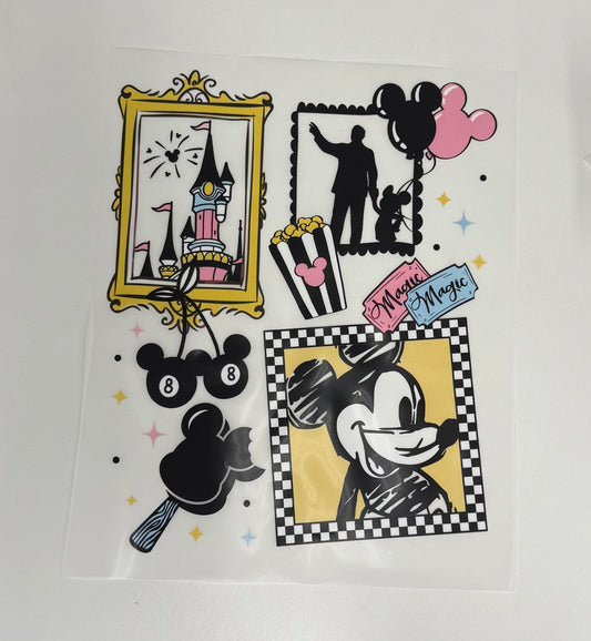 Retro Colorful Walt and Mouse Coquette Comfort Colors Shirt