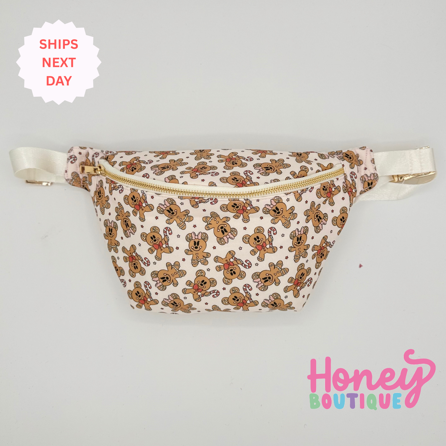 NEW Gingerbread LARGE Christmas Fanny Pack