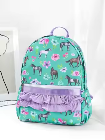 Personalized Ruffle Backpack - Embroidered with Name or Initials