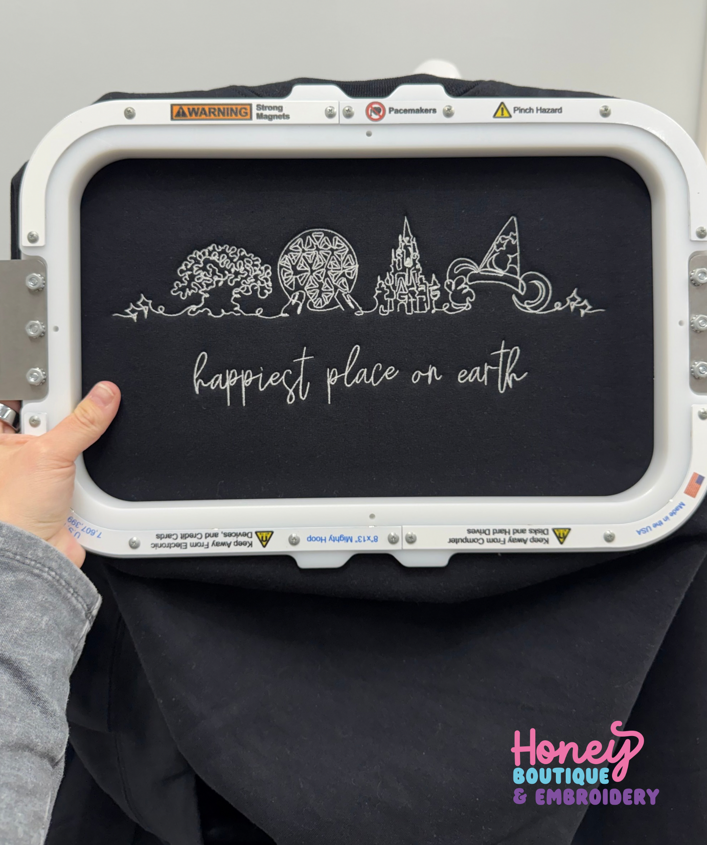 Happiest Place Embroidered T-Shirt or Sweatshirt