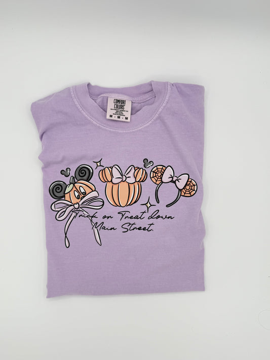 Trick or Treat Down Main Street Halloween Comfort Colors Shirt