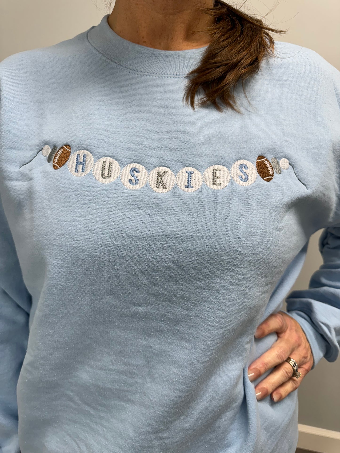 Huskies Embroidered Sweatshirt