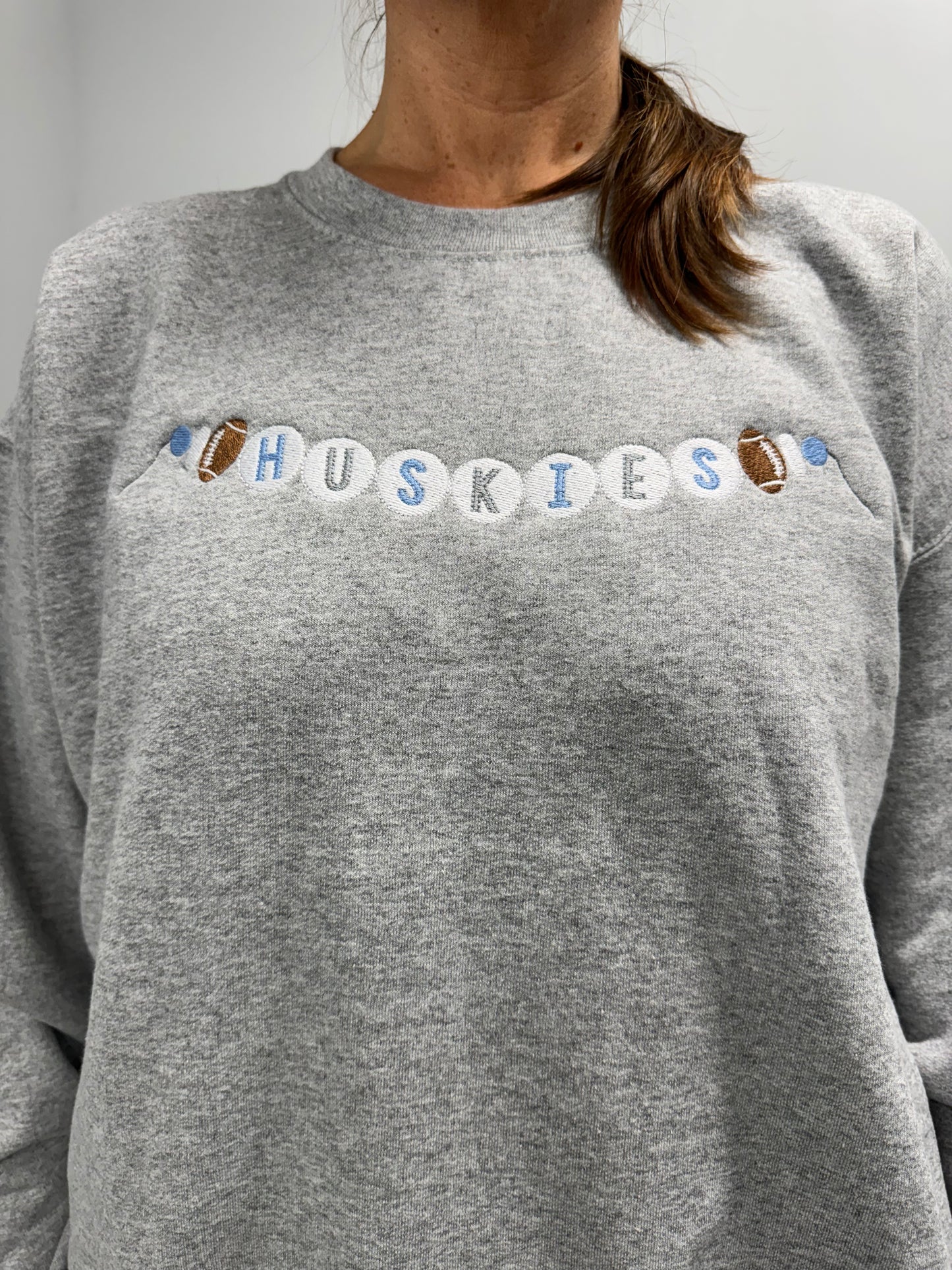 Huskies Embroidered Sweatshirt