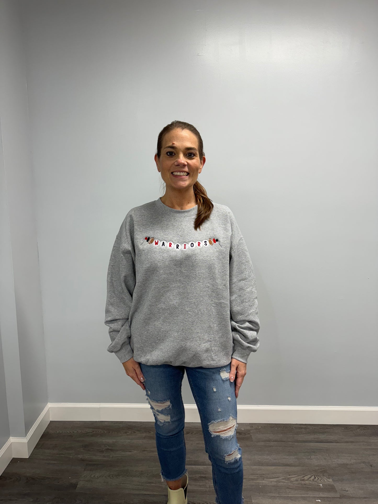 Warriors Embroidered Sweatshirt