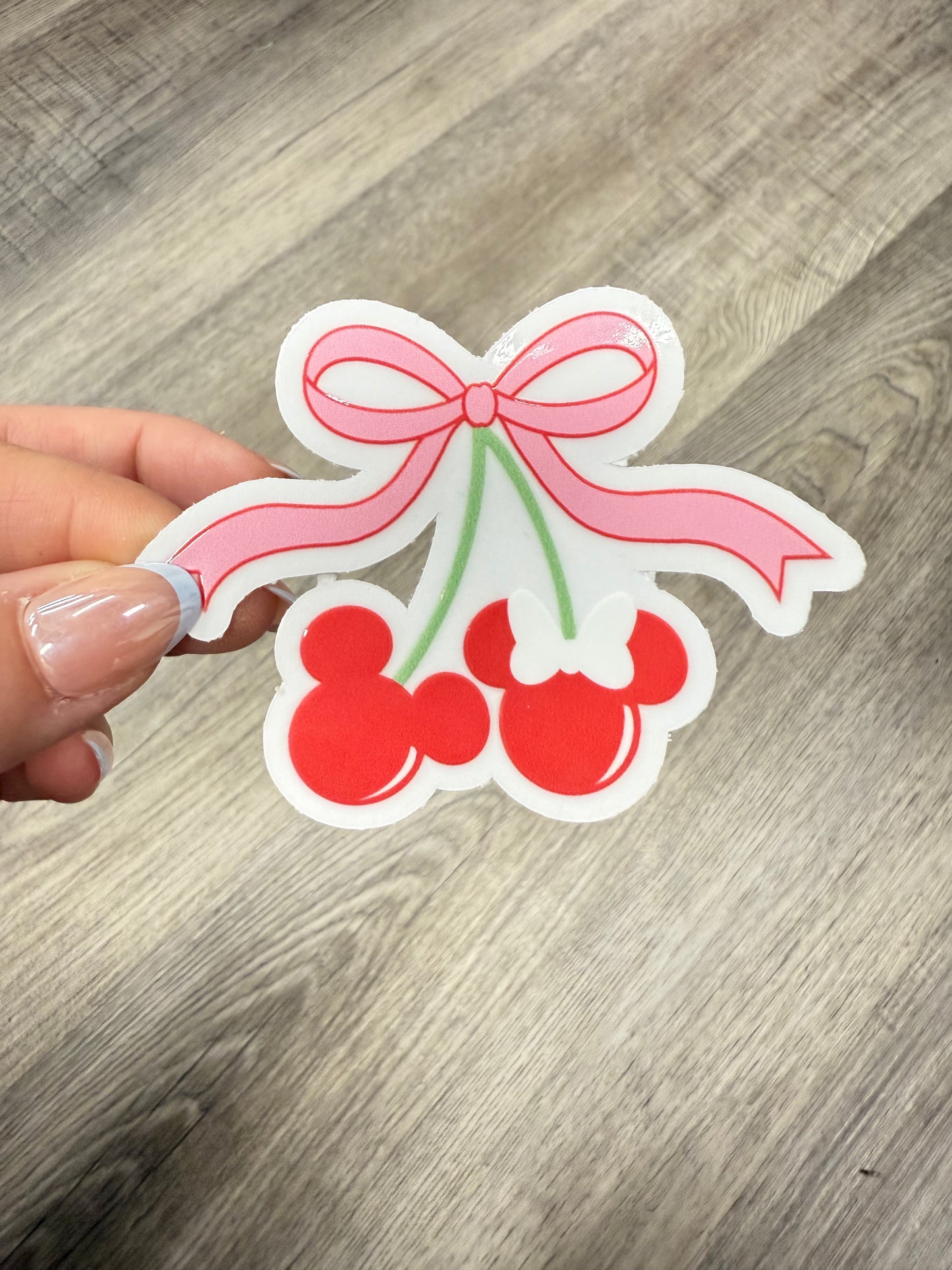 Mouse Head Cherries Coquette Sticker