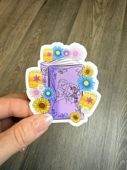 Long Hair Princess Book Sticker