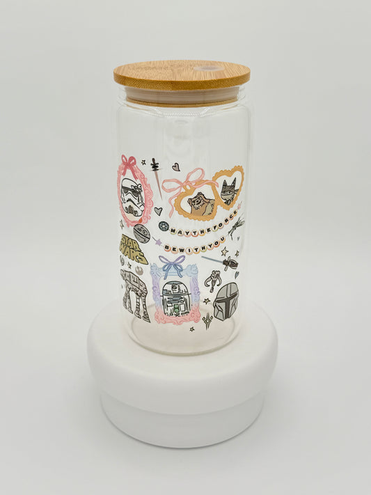 Sky Wars Coquette 16oz Glass Cup