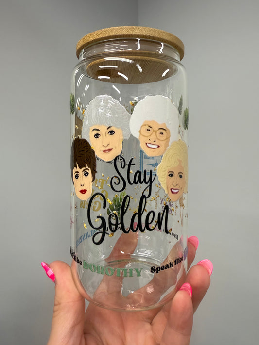 NEW EXCLUSIVE - Golden Girls 16oz Glass Cup