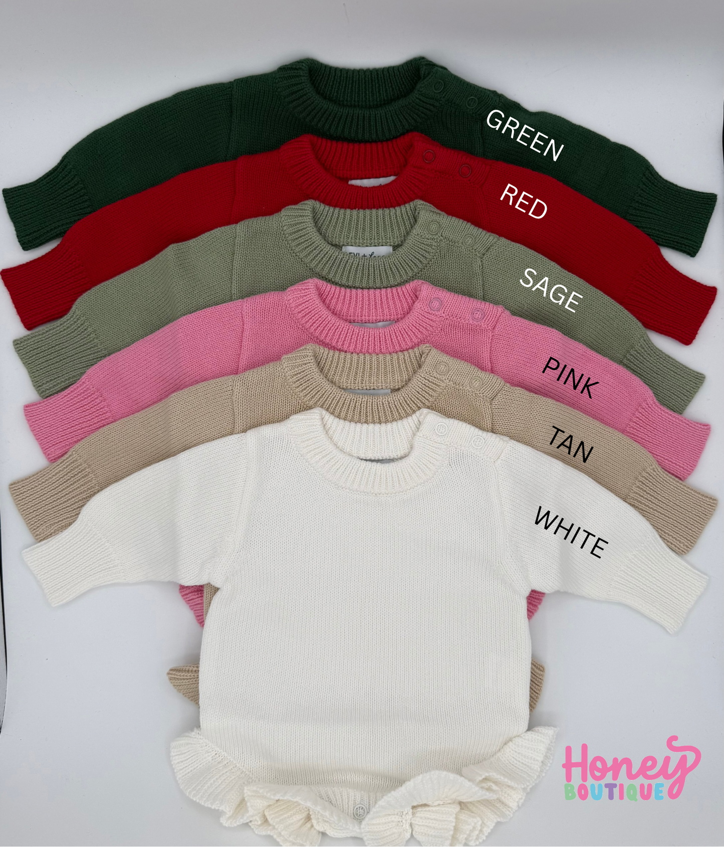 Personalized Knit Sweater Ruffle Romper