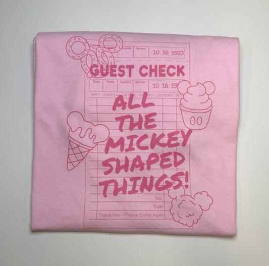 Mouse Shaped Guest Check Comfort Colors Shirt