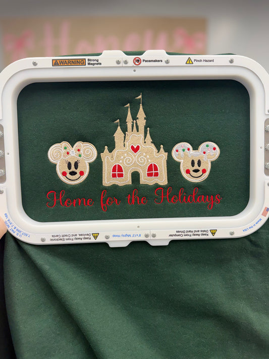Home for the Holidays Gingerbread Embroidered Sweatshirt