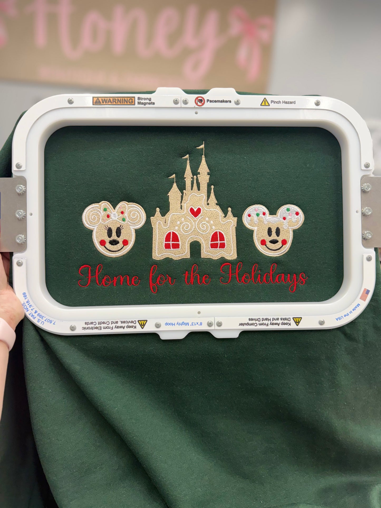 Home for the Holidays Gingerbread Embroidered Sweatshirt