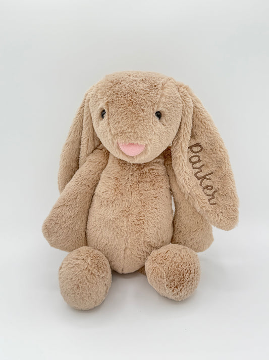 16" Personalized Bunny Stuffed Animal - Embroidered Easter Bunny