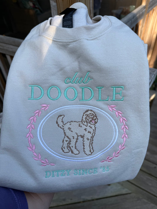 Club Doodle Goldendoodle Embroidered Sweatshirt