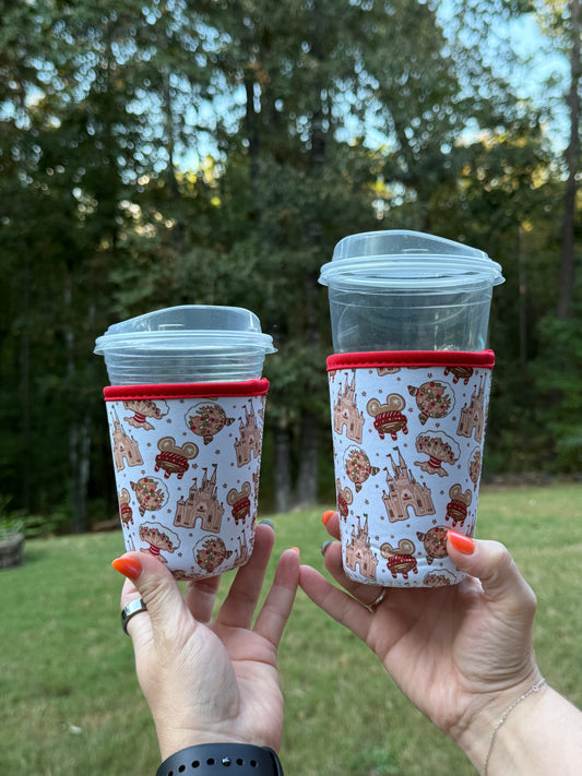 Magical Gingerbread Park Icons Coffee Sleeves