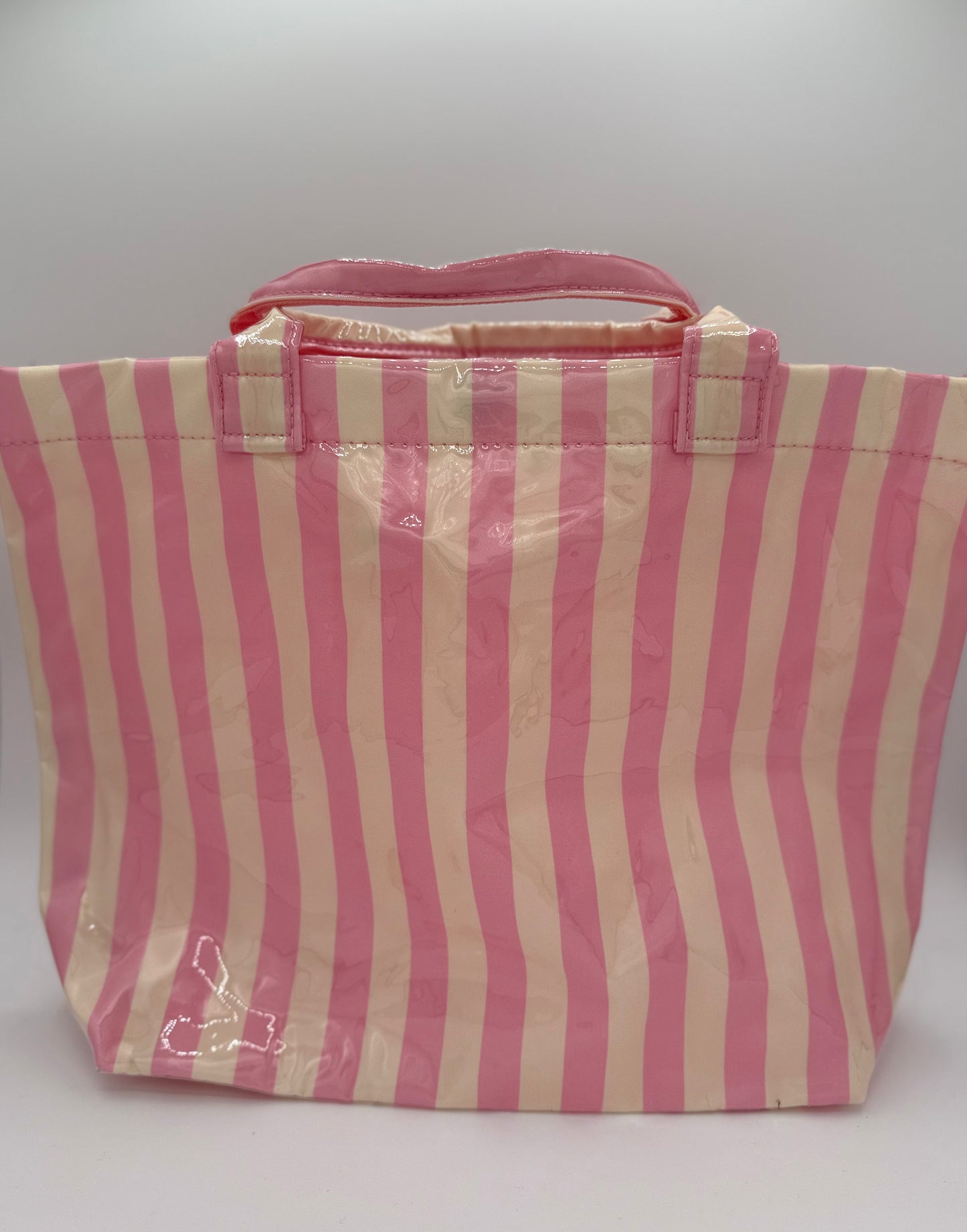 Wipeable Clear PVC Striped Tote Bags