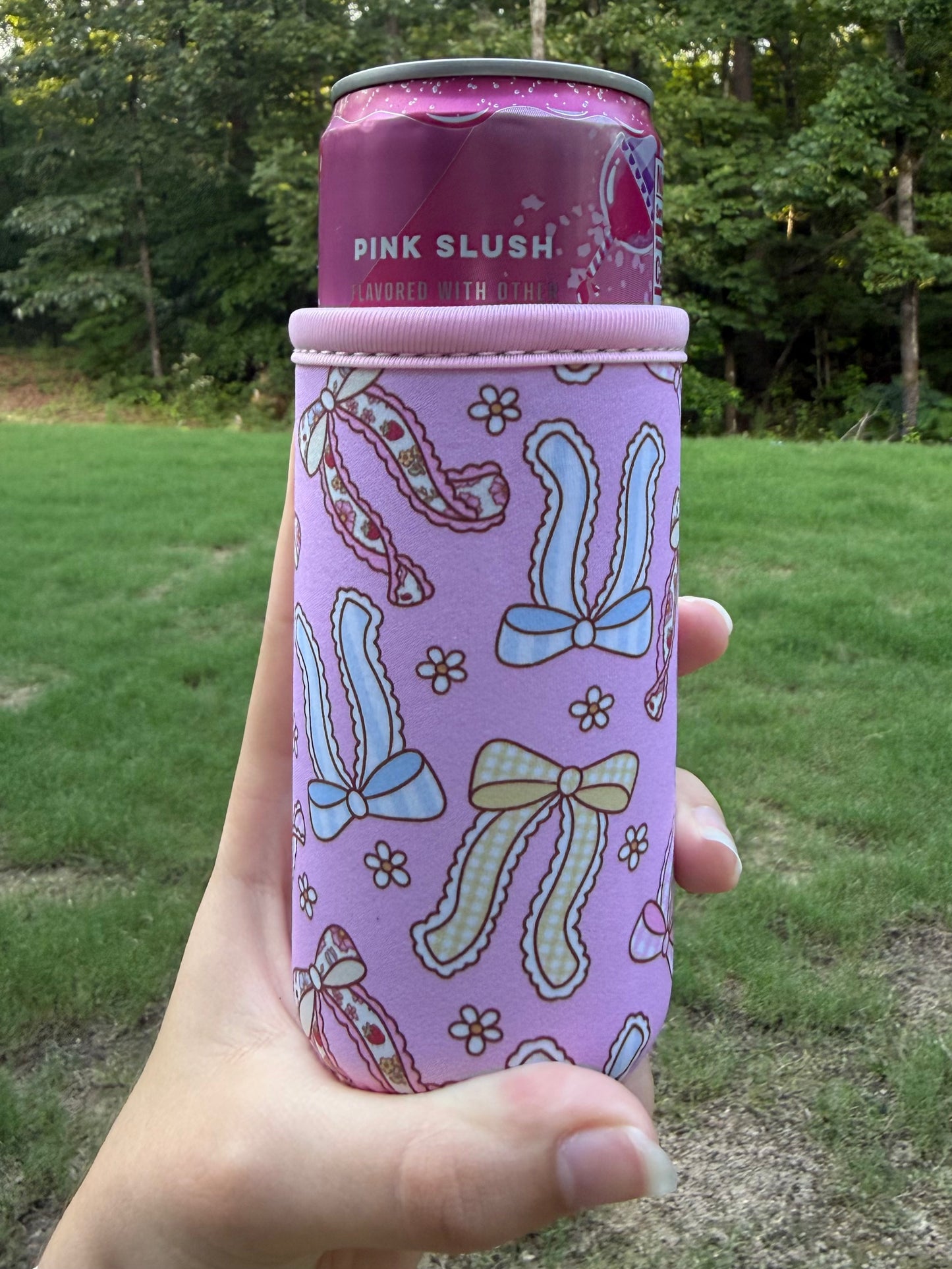 Bows Girly Coquette SLIM Can Drink Sleeves
