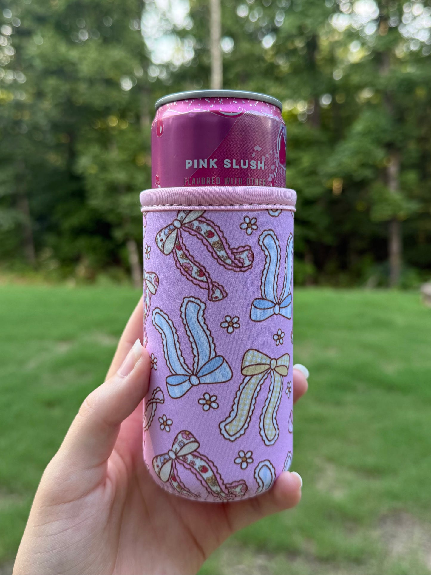 Bows Girly Coquette SLIM Can Drink Sleeves