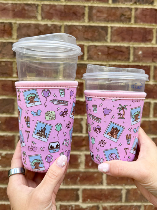 Park Hopper Polaroid Coffee Sleeves - Iced Drink Sleeve - *Honey Exclusive Print*