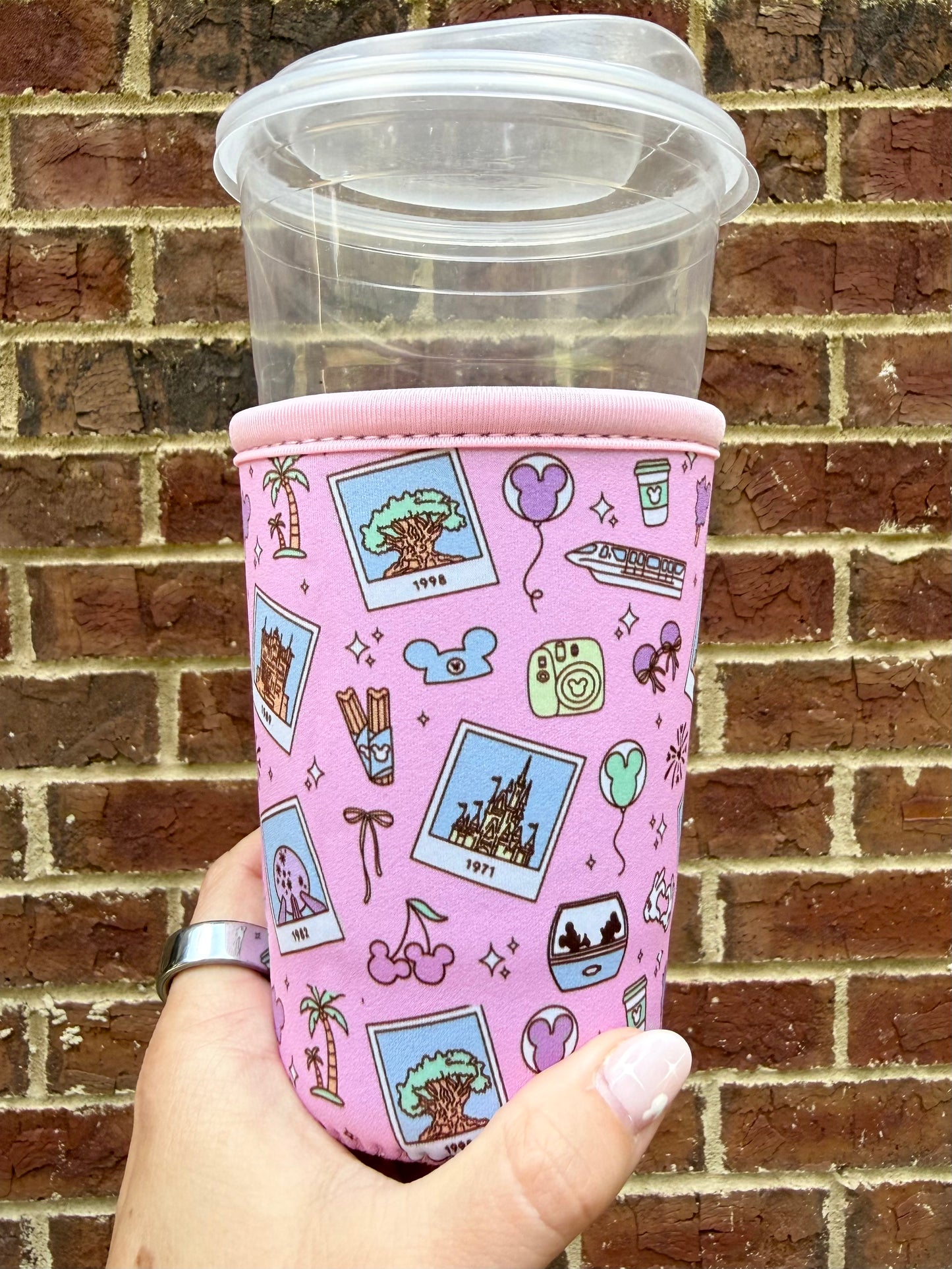 Park Hopper Polaroid Coffee Sleeves - Iced Drink Sleeve - *Honey Exclusive Print*