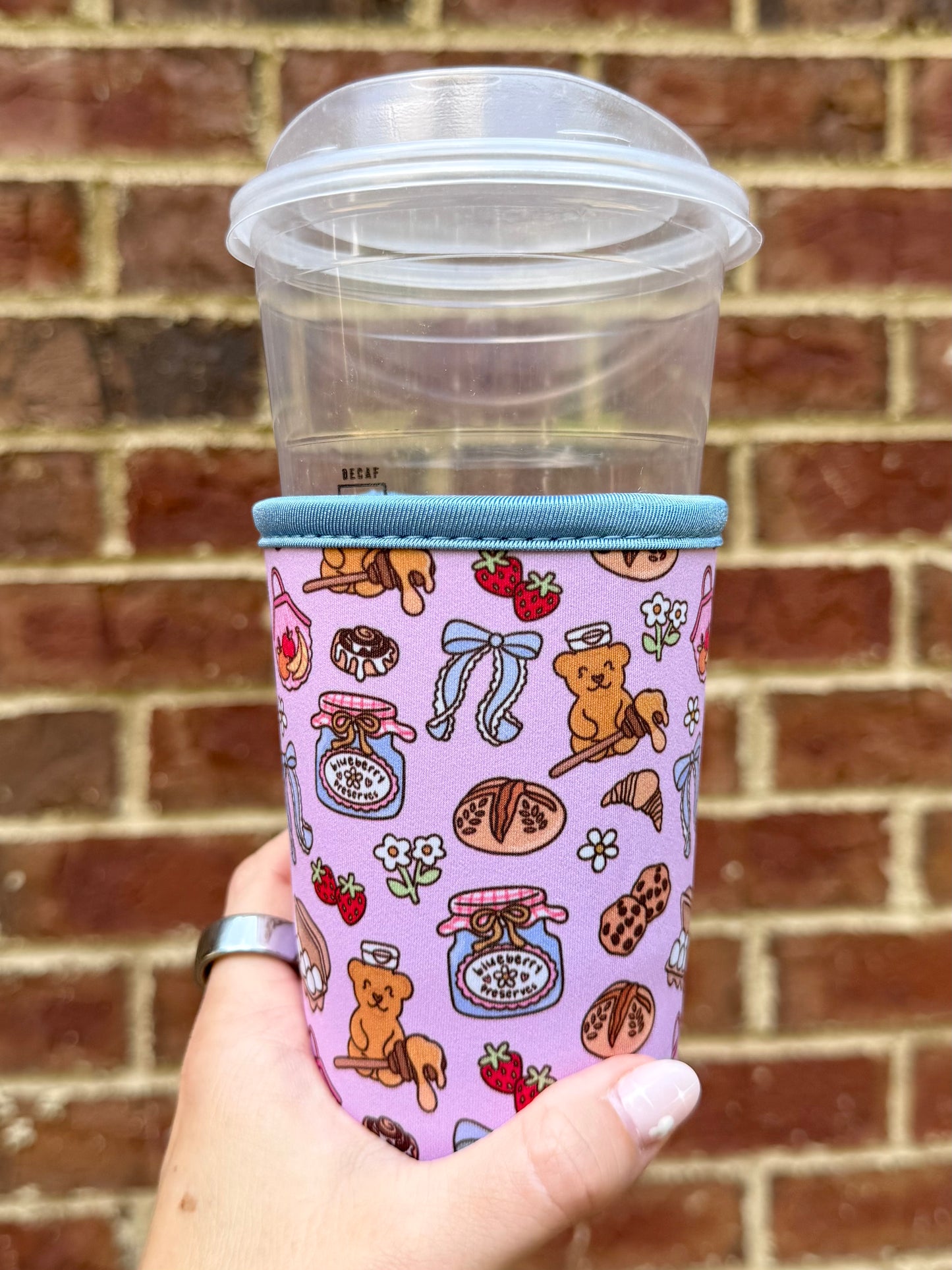Farmers Market Girly Iced Drink Sleeve - Coffee Sleeve