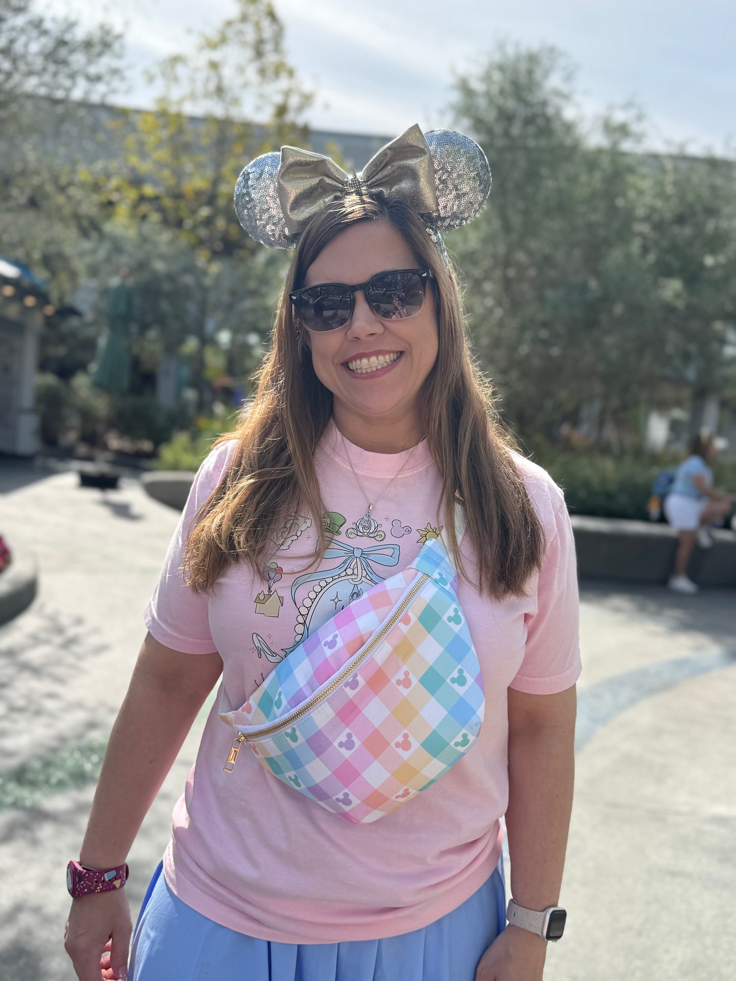 Pastel Checkered LARGE Fanny Pack