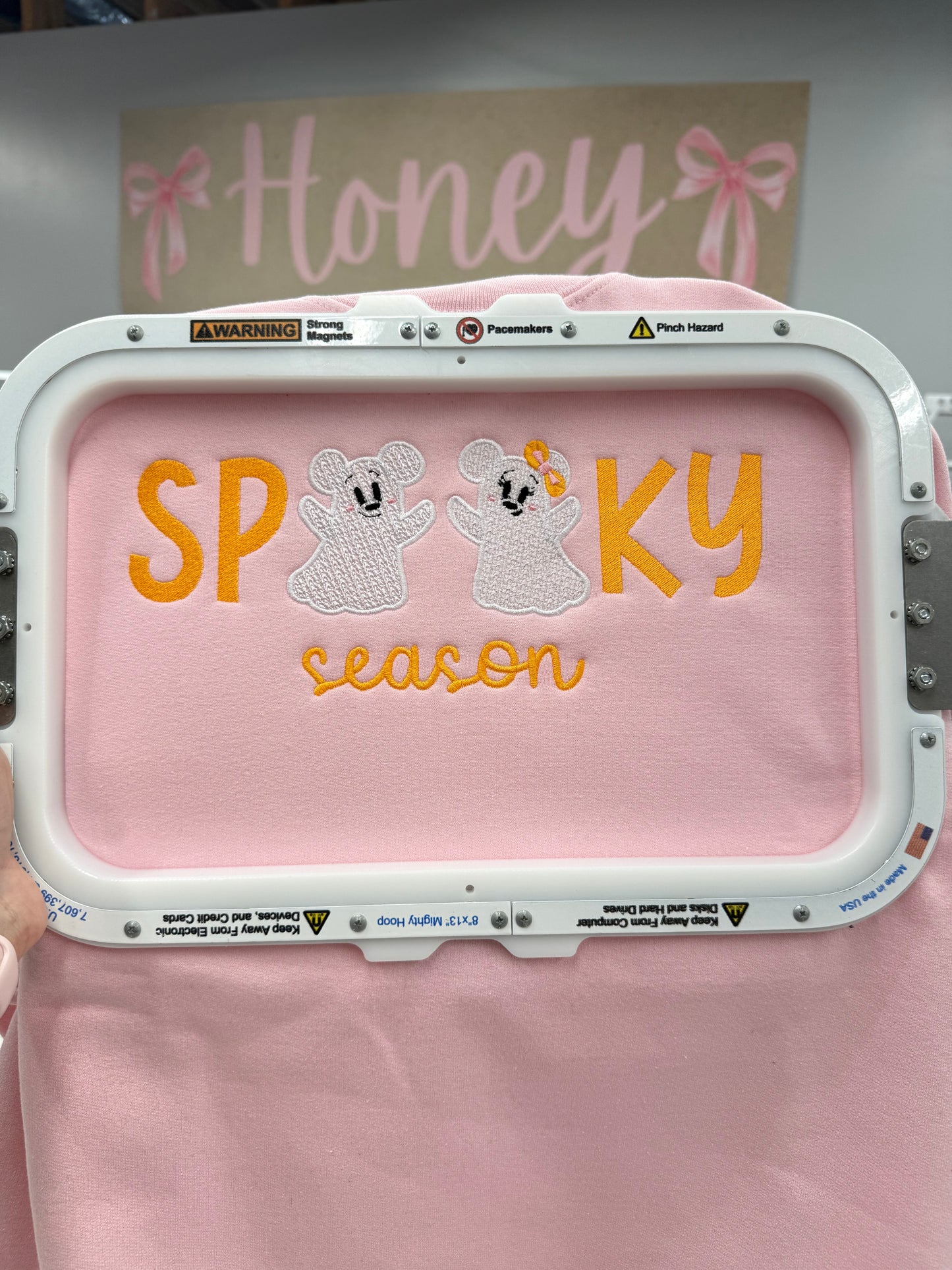 Spooky Season Mouse Ghosts Embroidered Sweatshirt