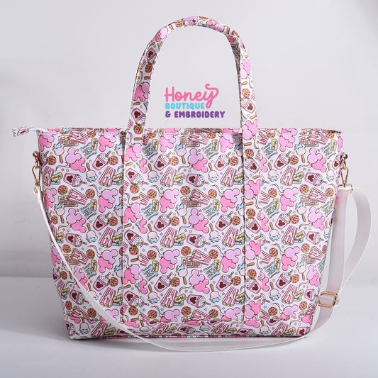 Magical Snacks Large Nylon Tote Bag