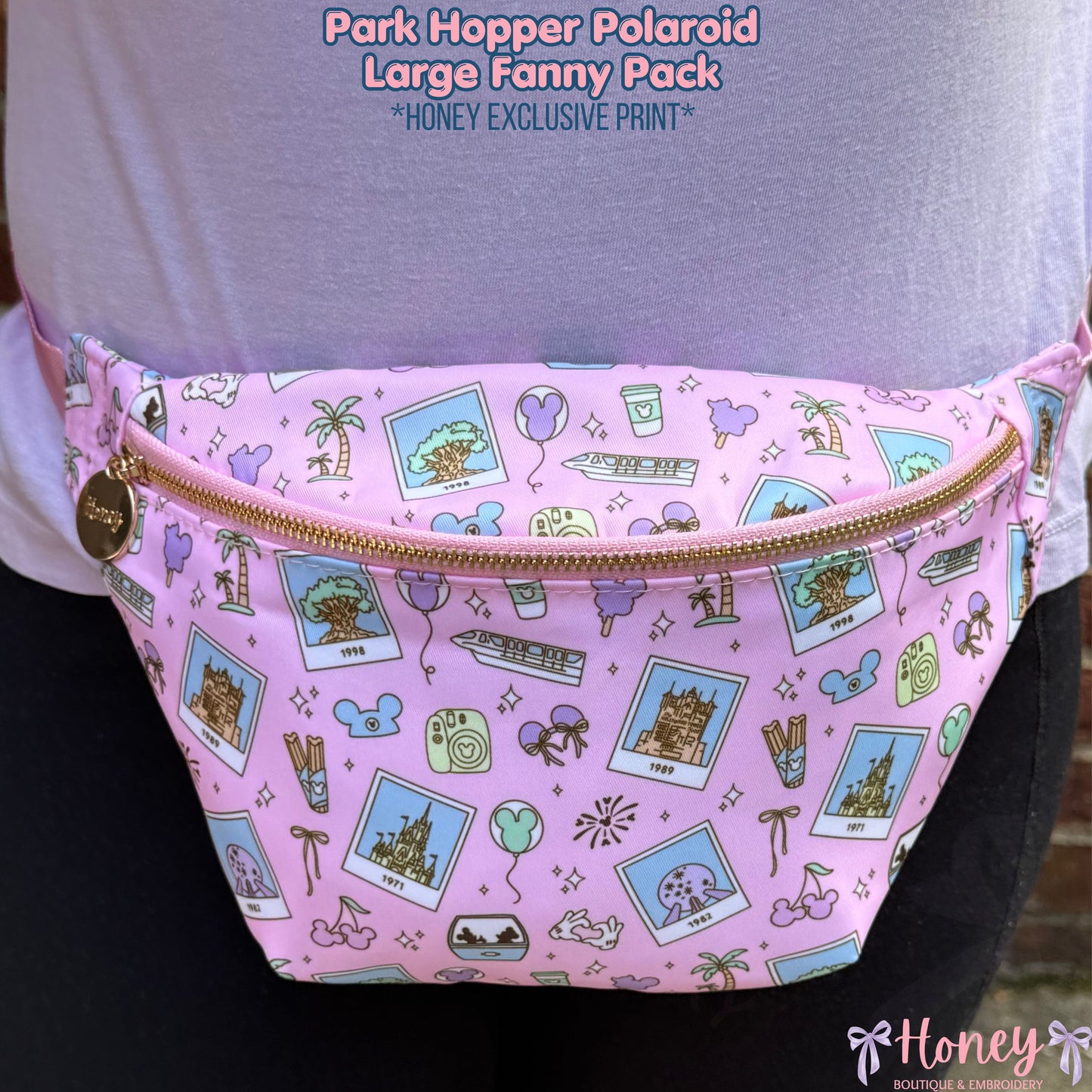 NEW Park Hopper Polaroid LARGE Fanny Pack - *Honey Exclusive Print*