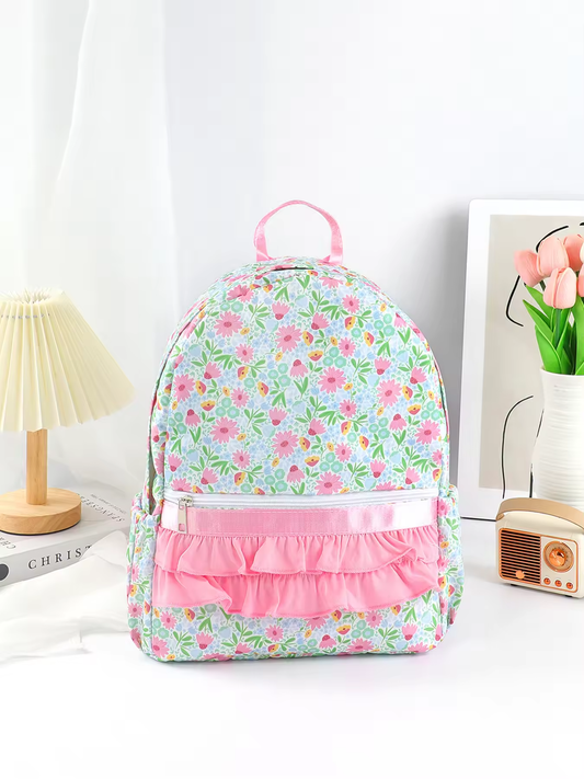 Personalized Ruffle Backpack - Embroidered with Name or Initials