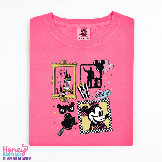 Retro Colorful Walt and Mouse Coquette Comfort Colors Shirt