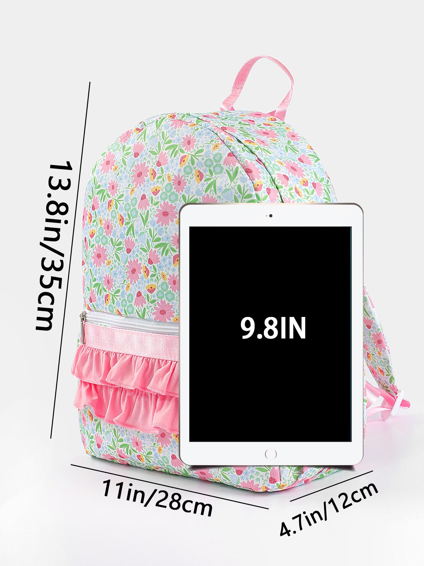 Personalized Ruffle Backpack - Embroidered with Name or Initials