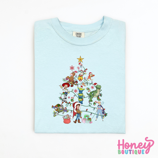 Toy Friends Christmas Tree Comfort Colors Shirt